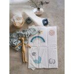 Tapis � langer de voyage lovely nature blanc imprim�