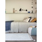 Tapis lavable bloom naturel naturel, rose, lin