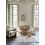 Tapis lavable bloom rose rose, naturel, nude