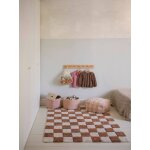 Tapis lavable kitchen tiles caramel naturel, caramel