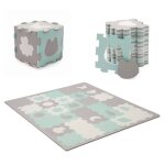 Tapis en mousse 2 en 1 - tapis puzzle pour b�b� menthe