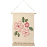 Tapis mural fleur fairy garden rose, beige