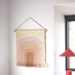 Tapis mural en laine et coton brun