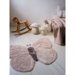 Tapis papillon d�co enfant rose