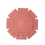 Tapis de parc octogonal rose poudr