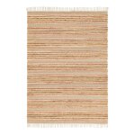 Tapis rayé fait main en laine et jute raj rose Tapis rayé fait main en laine et jute raj rose