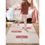 Tapis rectangle marelle licorne rose