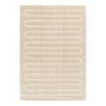Tapis À relief en polyester recyclé au design Épuré eolya beige Tapis À relief en polyester recyclé au design Épuré eolya beige
