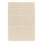 Tapis � relief en polyester recycl� eolya beige sable