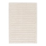 Tapis � relief en polyester recycl� eolya blanc pur