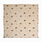 Tapis de repos bb coton imprim petits palmiers jaipury crme brle