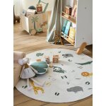 Tapis rond abcdaire hano cru