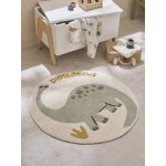 Tapis rond dinosaure minisaurus vert Tapis rond dinosaure minisaurus vert