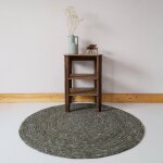 Tapis rond laine feutr�e neethu olive
