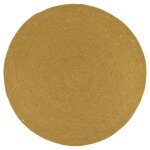 Tapis rond laine feutr�e neethu orange