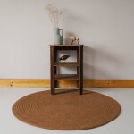 Tapis rond laine feutr�e neethu toffee