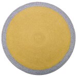 Tapis rond laine tressé nolan curcuma Tapis rond laine tressé nolan curcuma