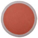 Tapis rond laine tressé nolan rouille Tapis rond laine tressé nolan rouille