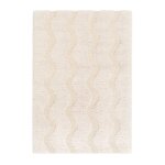 Tapis shaggy doux en polyester recycl avec relief pemberley beige