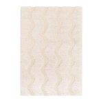 Tapis shaggy doux en polyester recycl� avec relief pemberley beige sable