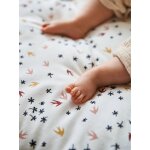 Tapis de sol carr� hirondelles blanc clair uni avec decor