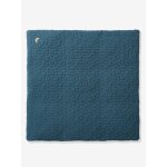 Tapis de sol / fond de parc en gaze de coton bio * fancy bleu nuit