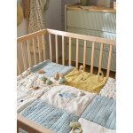 Tapis de sol / fond de parc gaze de coton patchwork bayou multicolore