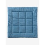 Tapis de sol / fond de parc uni gaze et percale de coton indigo