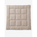 Tapis de sol / fond de parc uni gaze et percale de coton taupe