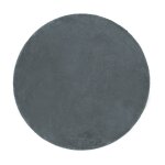 Tapis ultra doux imitation fourrure cosy gris min�ral