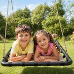 Tapis volant pour portique balan�oire 1, 9 m - 2, 5 m pour enfants noir