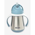 Tasse paille inox (250 ml) bleu