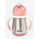 Tasse paille inox (250 ml) rose