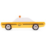 Taxi new - yorkais en bois voiture miniature d�s 3 ans yellow