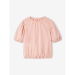 Tee - shirt blouse brod� fille rose p�le
