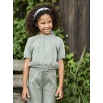 Tee - shirt blouse forme crop fille vert sauge