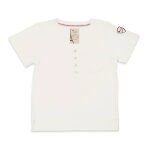 Tee - shirt col v � manches courtes bebel blanc cass�