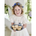 Tee - shirt couronne fleurs en relief et paillettes fille écru Tee - shirt couronne fleurs en relief et paillettes fille écru