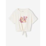 Tee - shirt court noeud fantaisie sport fille cru