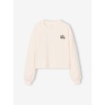 Tee - shirt cropped fille motif dos vanille