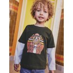 Tee - shirt effet doubles manches garon kaki