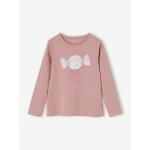 Tee - shirt fantaisie fille mauve