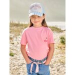 Tee - shirt fille fantaisie motif poitrine manches courtes rose bonbon