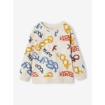 Tee - shirt garon effet sweat imprim cru