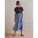 Tee - shirt grossesse et allaitement  message en coton bio gris fonce uni avec decor