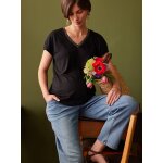 Tee - shirt grossesse col v iris noir