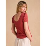 Tee - shirt de grossesse d�collet� dos maille d�saiguill�e terracotta
