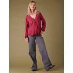 Tee - shirt grossesse effet blouse crois devant bordeaux