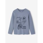 Tee - shirt imprim garon manches longues bleu moyen