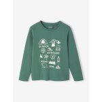 Tee - shirt imprimé garçon manches longues vert sapin Tee - shirt imprimé garçon manches longues vert sapin